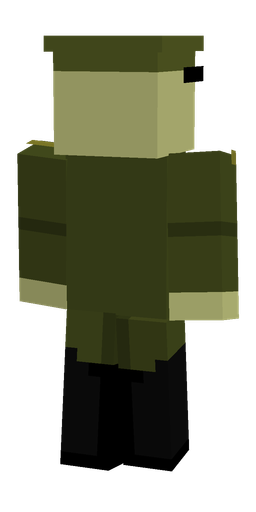 Black skin: body, back render