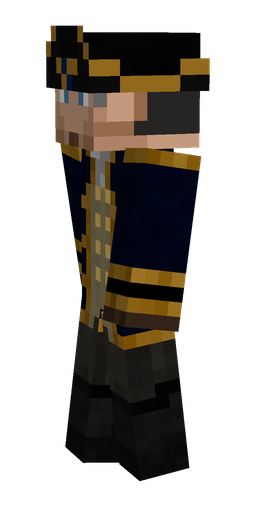 Black skin: body, left side render