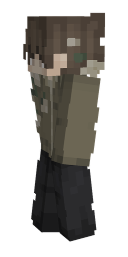 Black skin: body, left side render
