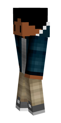 Black skin: body, left side render