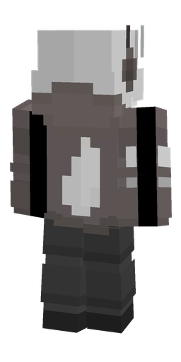 Black skin: body, back render