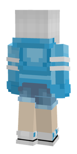 Blue skin: body, back render
