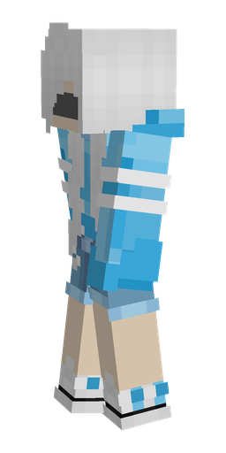 Blue skin: body, left side render