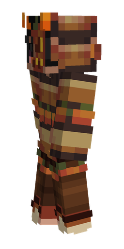 Brown skin: body, left side render