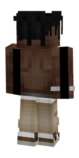 Black skin: body, back render