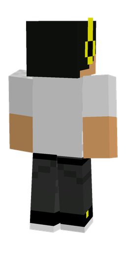 Black skin: body, back render