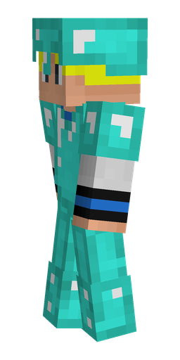 Blue skin: body, left side render