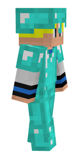 Blue skin: body, right side render