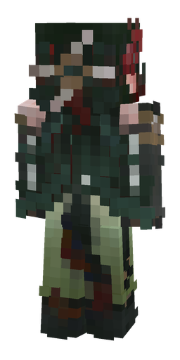 Black skin: body, back render