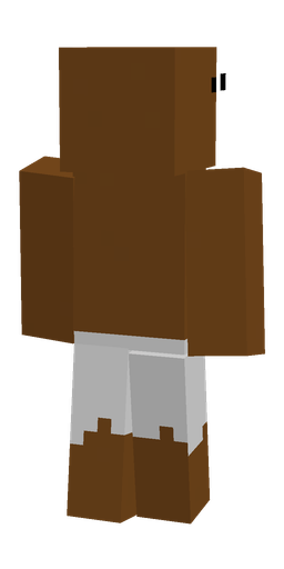 Brown skin: body, back render