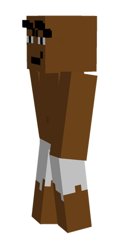 Brown skin: body, left side render