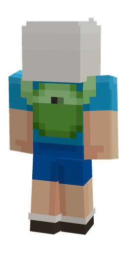 Blue skin: body, back render