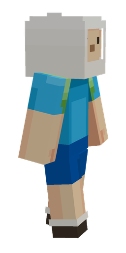 Blue skin: body, right side render