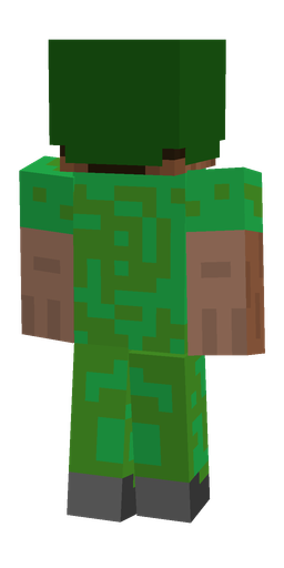 Brown skin: body, back render
