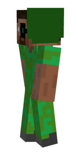 Brown skin: body, left side render