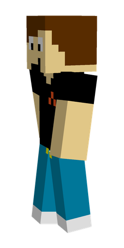 Black skin: body, left side render