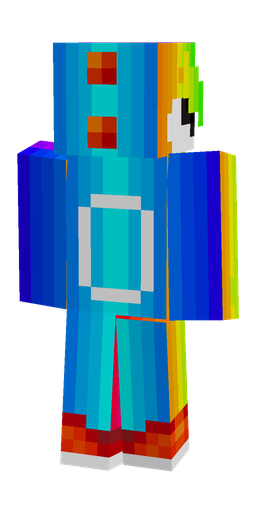 Blue skin: body, back render