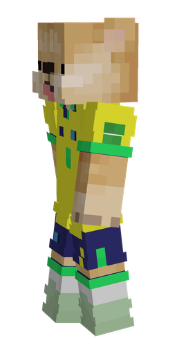 Green skin: body, left side render