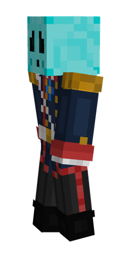 Black skin: body, left side render