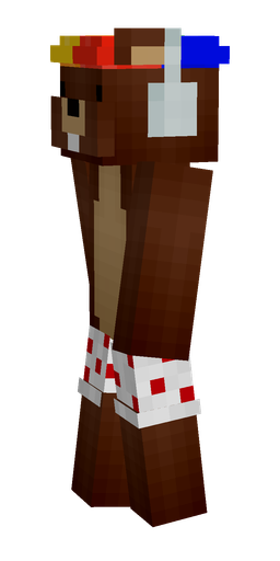 Brown skin: body, left side render