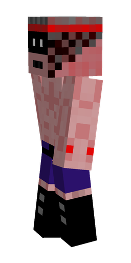 Black skin: body, left side render