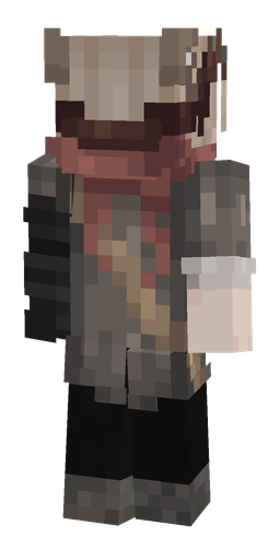 Black skin: body, back render