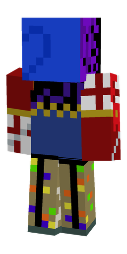 Blue skin: body, back render