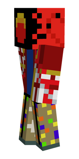 Blue skin: body, left side render