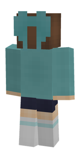 Blue skin: body, back render