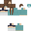 Blue skin: raw texture render