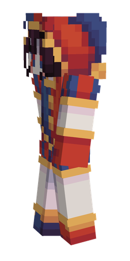 Blue skin: body, left side render