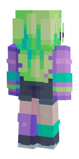 Blue skin: body, back render
