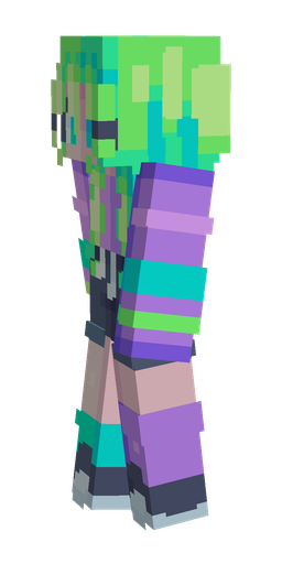 Blue skin: body, left side render