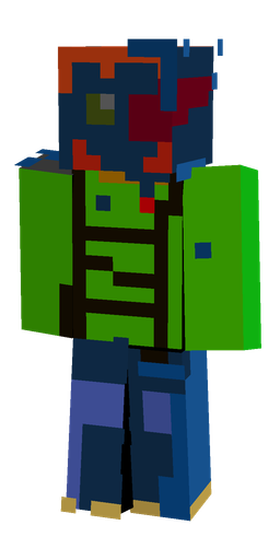 Blue skin: body, front render