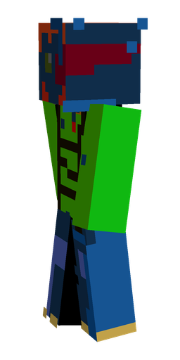 Blue skin: body, left side render