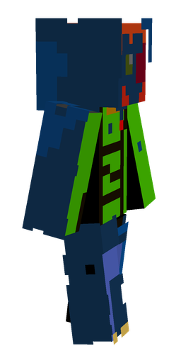 Blue skin: body, right side render