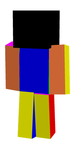 Blue skin: body, back render