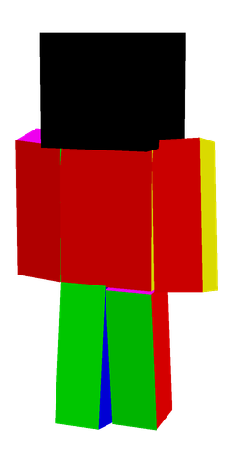 Blue skin: body, front render