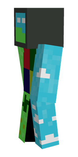 Black skin: body, left side render