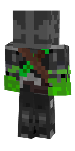 Black skin: body, back render