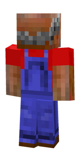 Blue skin: body, back render