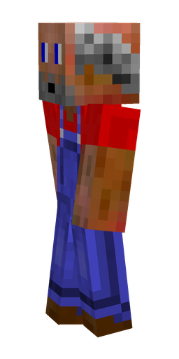 Blue skin: body, left side render