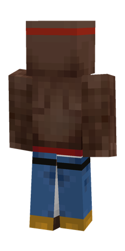 Blue skin: body, back render