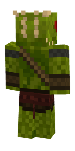 Black skin: body, back render