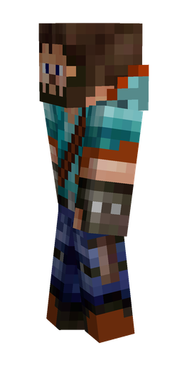 Black skin: body, left side render