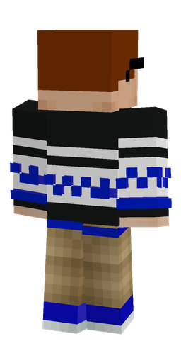 Black skin: body, back render