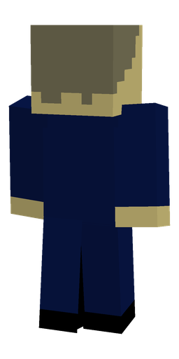Blue skin: body, back render