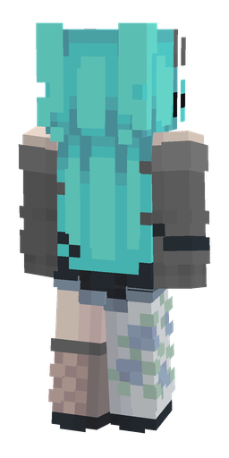 Blue skin: body, back render