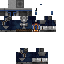 Black skin: raw texture render
