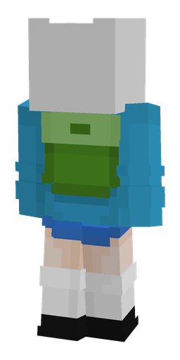 Blue skin: body, back render